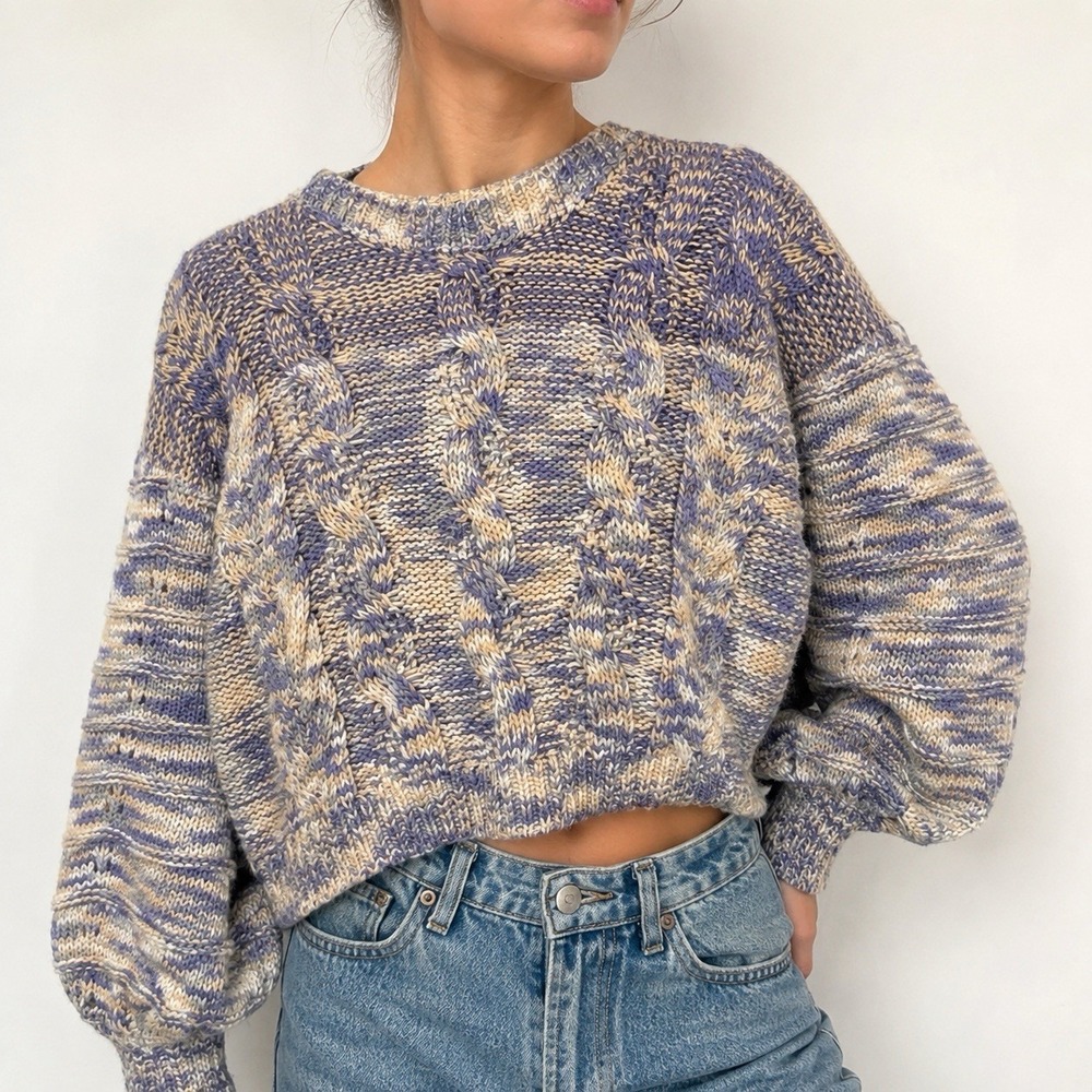Forever 21 Sweater NWT Large Crop Pullover Knit Black White Womens